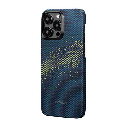 iPhone 15 Pro Max Kılıf M-safe Şarj Özellikli Aramid Fiber Pitaka Tactile Woven Starpeak Serisi Milky Way Galaxy Kılıf