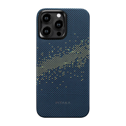 iPhone 15 Pro Max Kılıf M-safe Şarj Özellikli Aramid Fiber Pitaka Tactile Woven Starpeak Serisi Milky Way Galaxy Kılıf