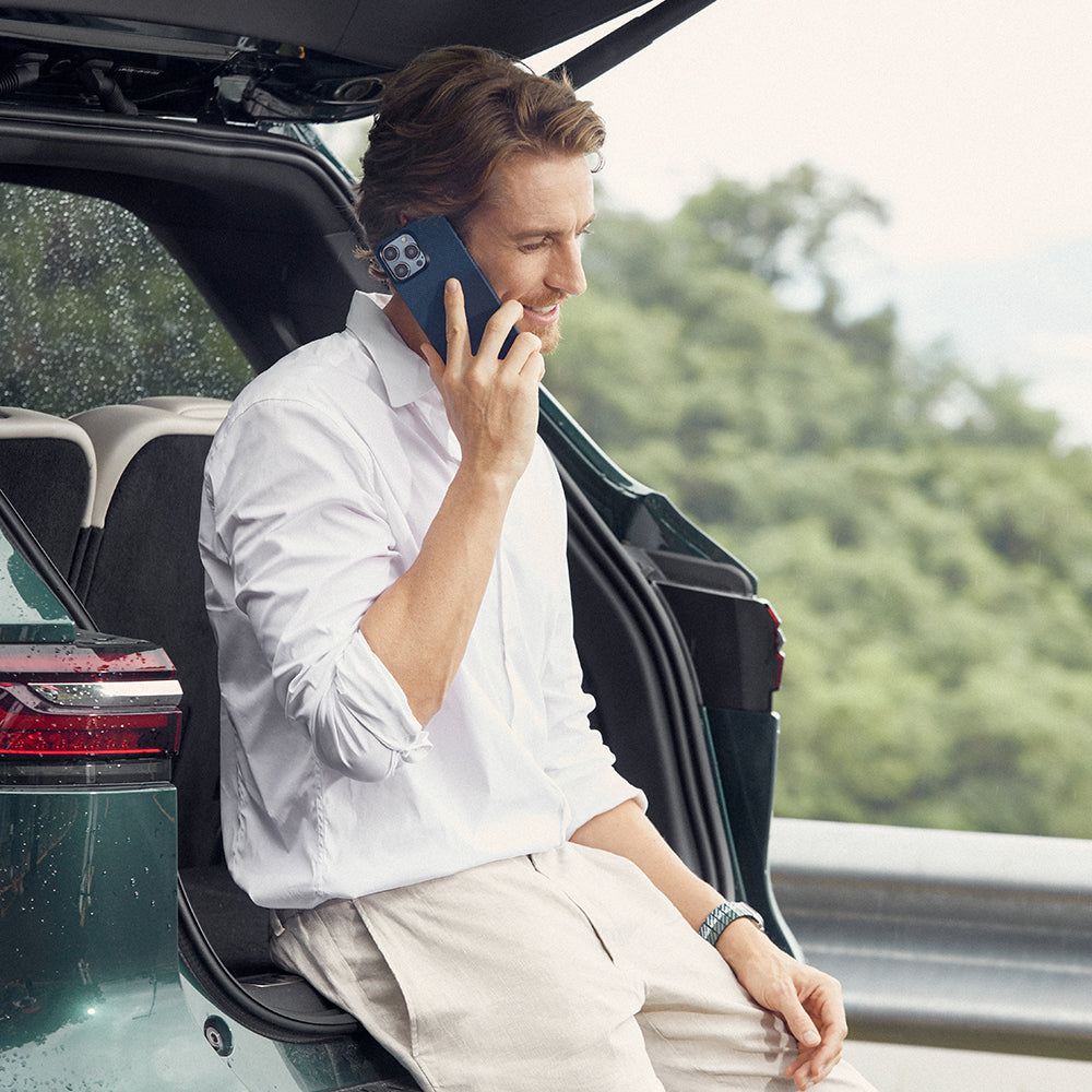 iPhone 15 Pro Max Kılıf M-safe Şarj Özellikli Aramid Fiber Pitaka Tactile Woven Starpeak Serisi Over The Horizon Kılıf