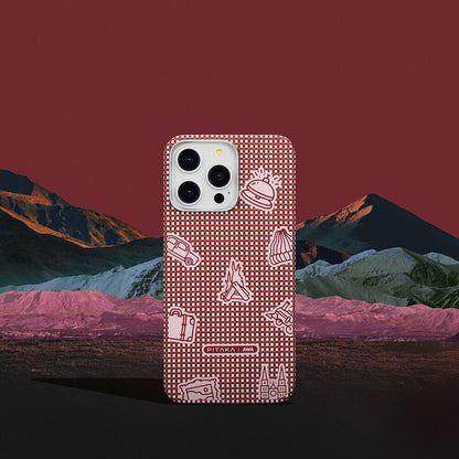 iPhone 15 Pro Max Kılıf M-safe Şarj Özellikli Awa Tasarımlı 1500D Aramid Fiber Pitaka Ultra-Slim Classic Serisi Bonfire Kılıf