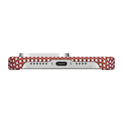 iPhone 15 Pro Max Kılıf M-safe Şarj Özellikli Awa Tasarımlı 1500D Aramid Fiber Pitaka Ultra-Slim Classic Serisi Bonfire Kılıf