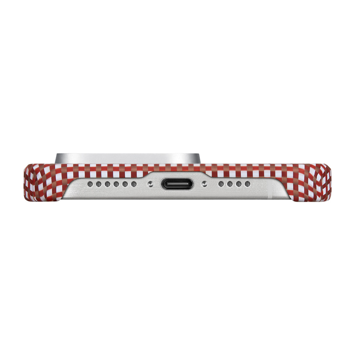 iPhone 15 Pro Max Kılıf M-safe Şarj Özellikli Awa Tasarımlı 1500D Aramid Fiber Pitaka Ultra-Slim Classic Serisi Bonfire Kılıf