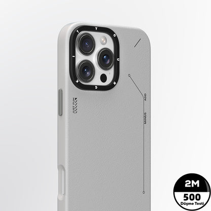 iPhone 15 Pro Max Kılıf M-safe Şarj Özellikli Basit Mat Deri Desenli Youngkit Tech Fashion Serisi Kılıf