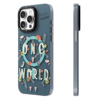 iPhone 15 Pro Max Kılıf M-safe Şarj Özellikli Bee Brown Tasarımlı Youngkit Colorful Life Serisi Kılıf