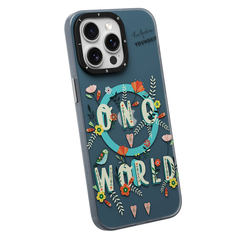 iPhone 15 Pro Max Kılıf M-safe Şarj Özellikli Bee Brown Tasarımlı Youngkit Colorful Life Serisi Kılıf