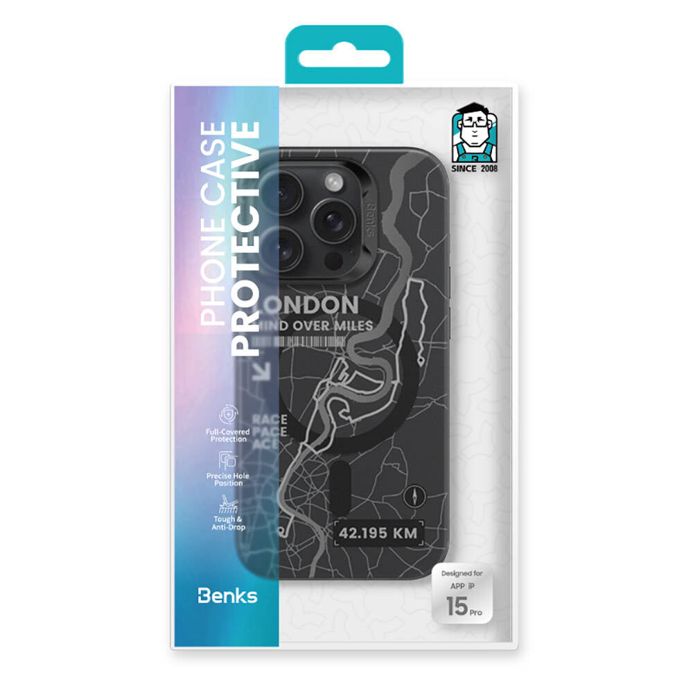 iPhone 15 Pro Max Kılıf M-safe Şarj Özellikli Benks City Serisi Kılıf