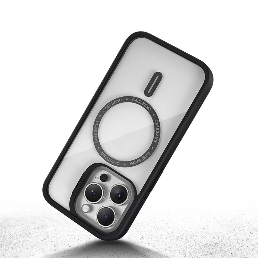 iPhone 15 Pro Max Kılıf M-safe Şarj Özellikli Casebang Body Frame Kılıf