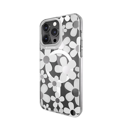 iPhone 15 Pro Max Kılıf M-safe Şarj Özellikli Çift IMD Baskılı Lisanslı Switcheasy Artist-M Fleur Kılıf