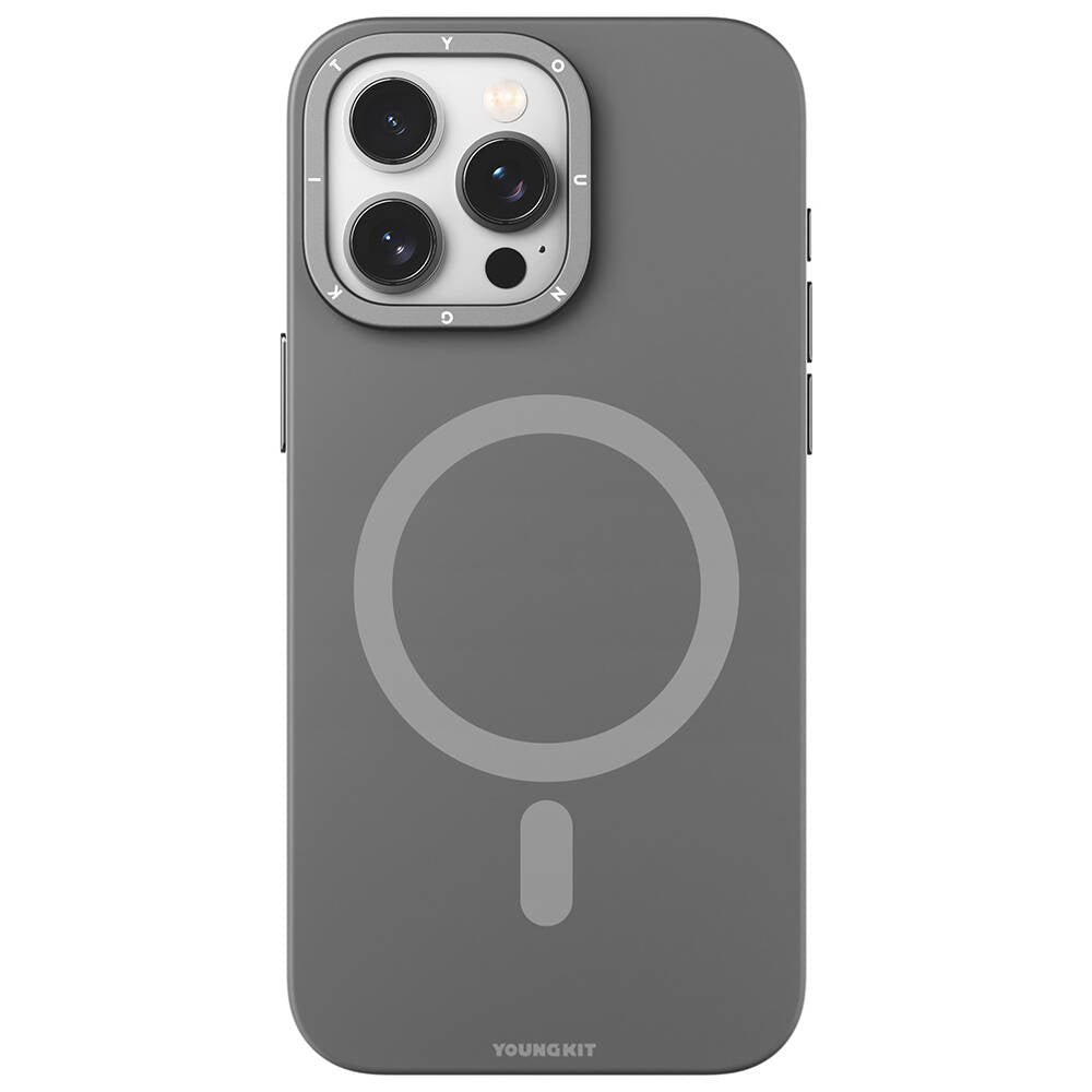 iPhone 15 Pro Max Kılıf M-safe Şarj Özellikli Çizilmeye ve Aşınmaya Dayanıklı Youngkit Velvet Serisi Kılıf