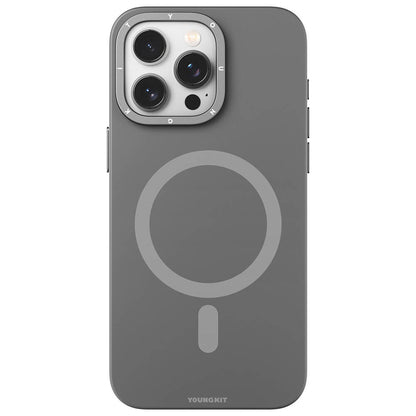 iPhone 15 Pro Max Kılıf M-safe Şarj Özellikli Çizilmeye ve Aşınmaya Dayanıklı Youngkit Velvet Serisi Kılıf