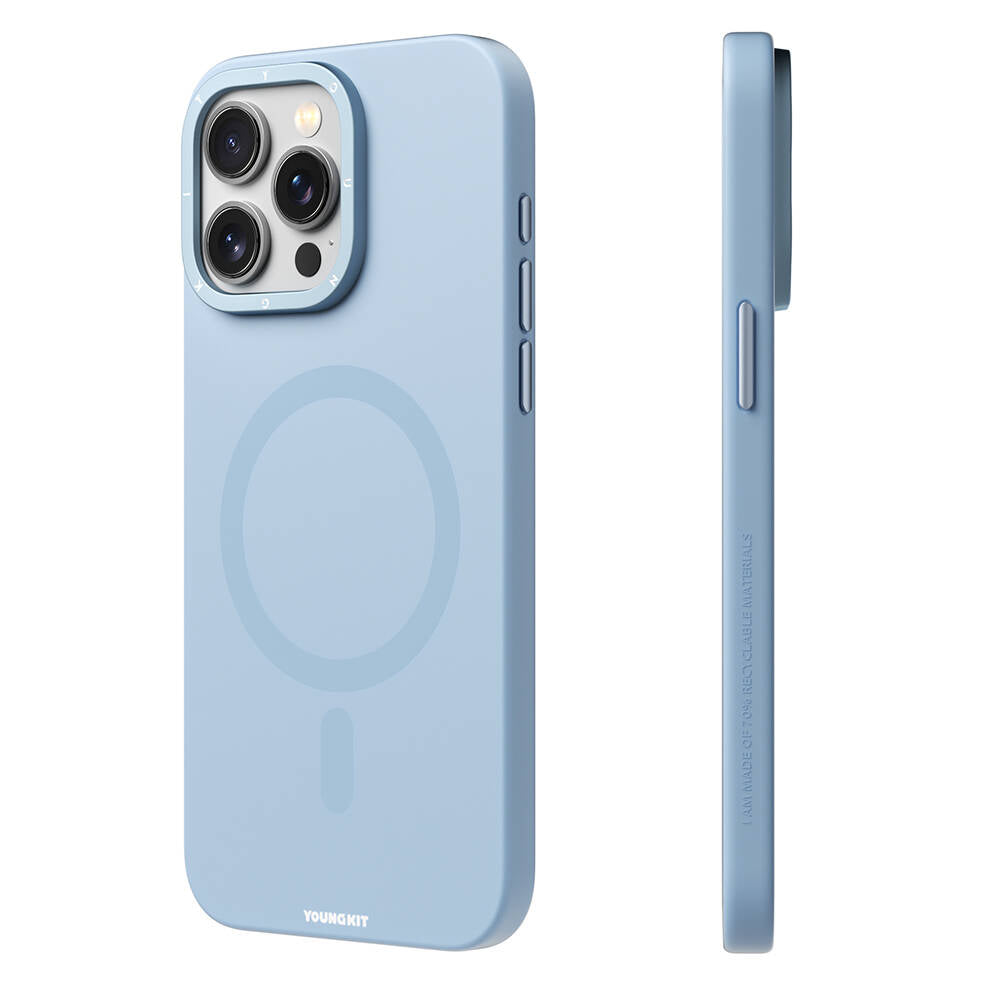 iPhone 15 Pro Max Kılıf M-safe Şarj Özellikli Çizilmeye ve Aşınmaya Dayanıklı Youngkit Velvet Serisi Kılıf
