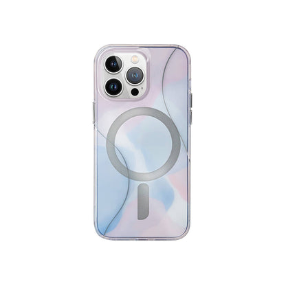 iPhone 15 Pro Max Kılıf M-safe Şarj Özellikli Dalgalı Çizgi Desenli Coehl Palette Kılıf