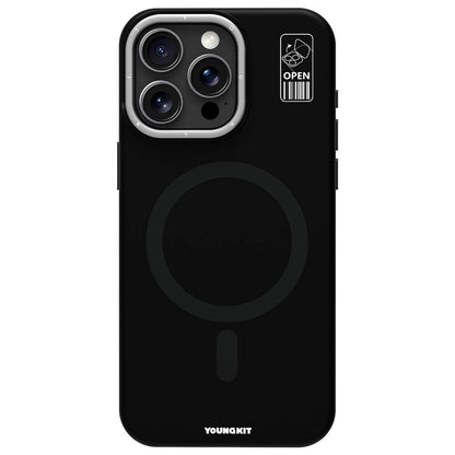 iPhone 15 Pro Max Kılıf M-safe Şarj Özellikli Kamera Standlı Youngkit Bitty Cream Kılıf
