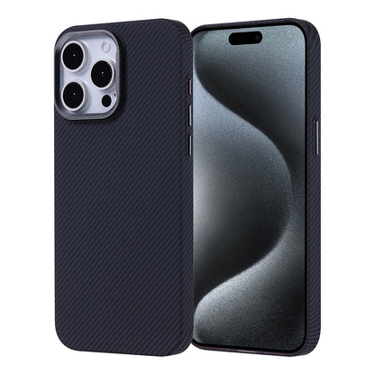 iPhone 15 Pro Max Kılıf M-safe Şarj Özellikli Karbon Fiber Görünümlü Zore Nekst Kılıf