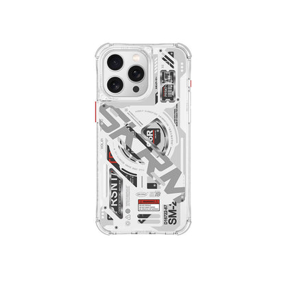 iPhone 15 Pro Max Kılıf M-safe Şarj Özellikli Katmanlı Makine Temalı SkinArma Ekho Kılıf