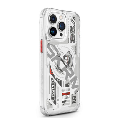 iPhone 15 Pro Max Kılıf M-safe Şarj Özellikli Katmanlı Makine Temalı SkinArma Ekho Kılıf