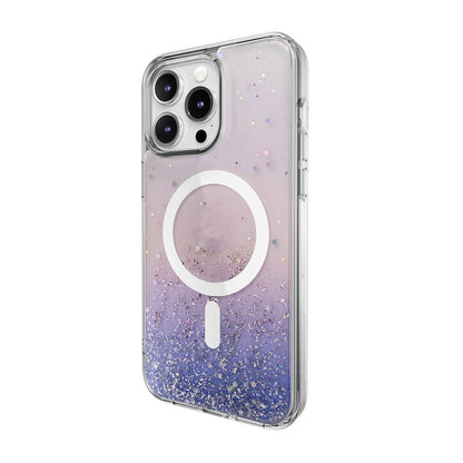 iPhone 15 Pro Max Kılıf M-safe Şarj Özellikli Parlayan Simli Şeffaf Lisanslı Switcheasy Starfield-M Kılıf