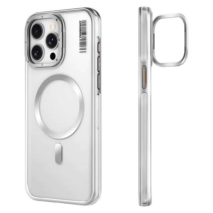 iPhone 15 Pro Max Kılıf M-safe Şarj Özellikli Sararma Önleyici Youngkit Crystal Grid Kılıf