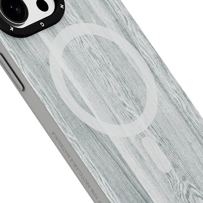 iPhone 15 Pro Max Kılıf M-safe Şarj Özellikli Sararmaya Dayanıklı Youngkit Wood Forest Serisi Kılıf