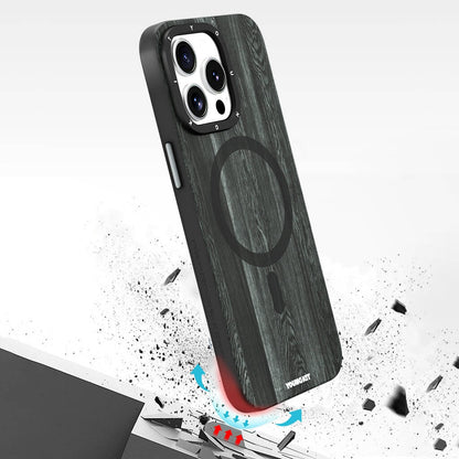 iPhone 15 Pro Max Kılıf M-safe Şarj Özellikli Sararmaya Dayanıklı Youngkit Wood Forest Serisi Kılıf