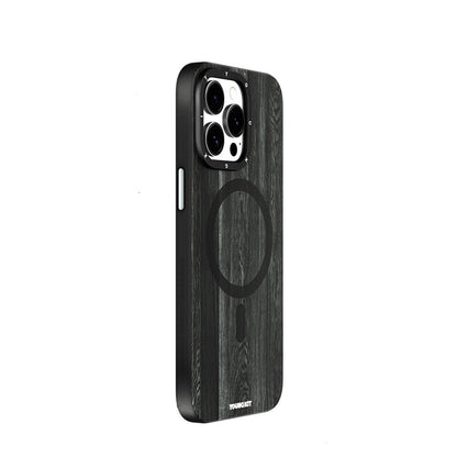 iPhone 15 Pro Max Kılıf M-safe Şarj Özellikli Sararmaya Dayanıklı Youngkit Wood Forest Serisi Kılıf