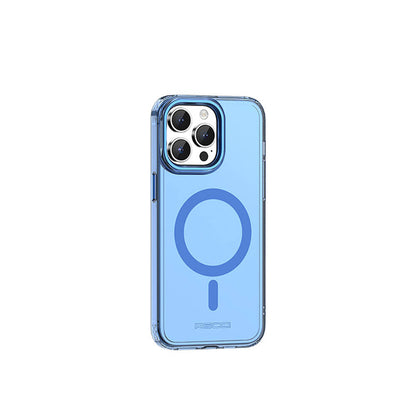 iPhone 15 Pro Max Kılıf M-safe Şarj Özellikli Saydam Arka Yüzey Recci Crystal Color Serisi Kılıf