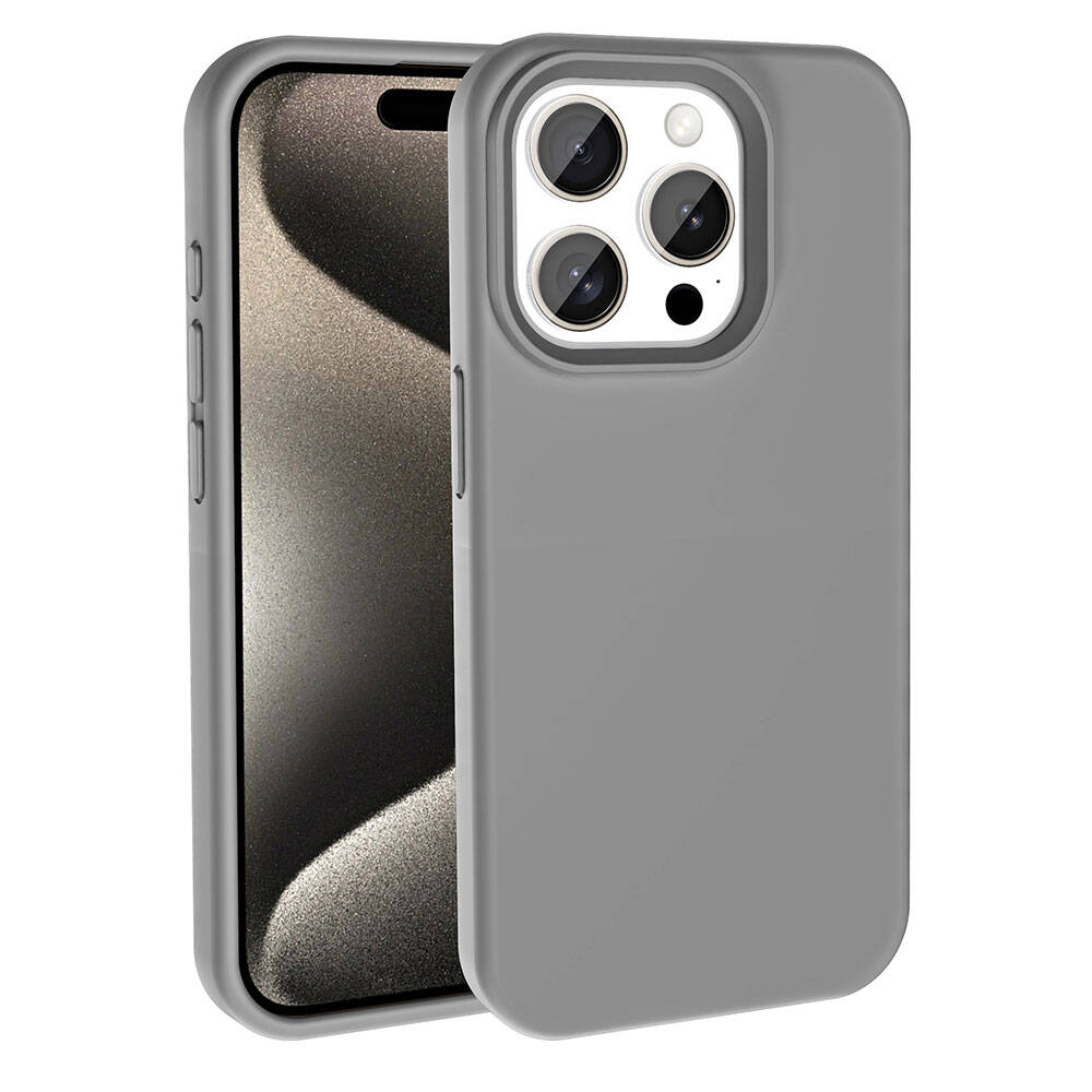 iPhone 15 Pro Max Kılıf M-safe Şarj Özellikli Sıvı Teknolojili Silinebilir Sert Zore Kivi Kılıf