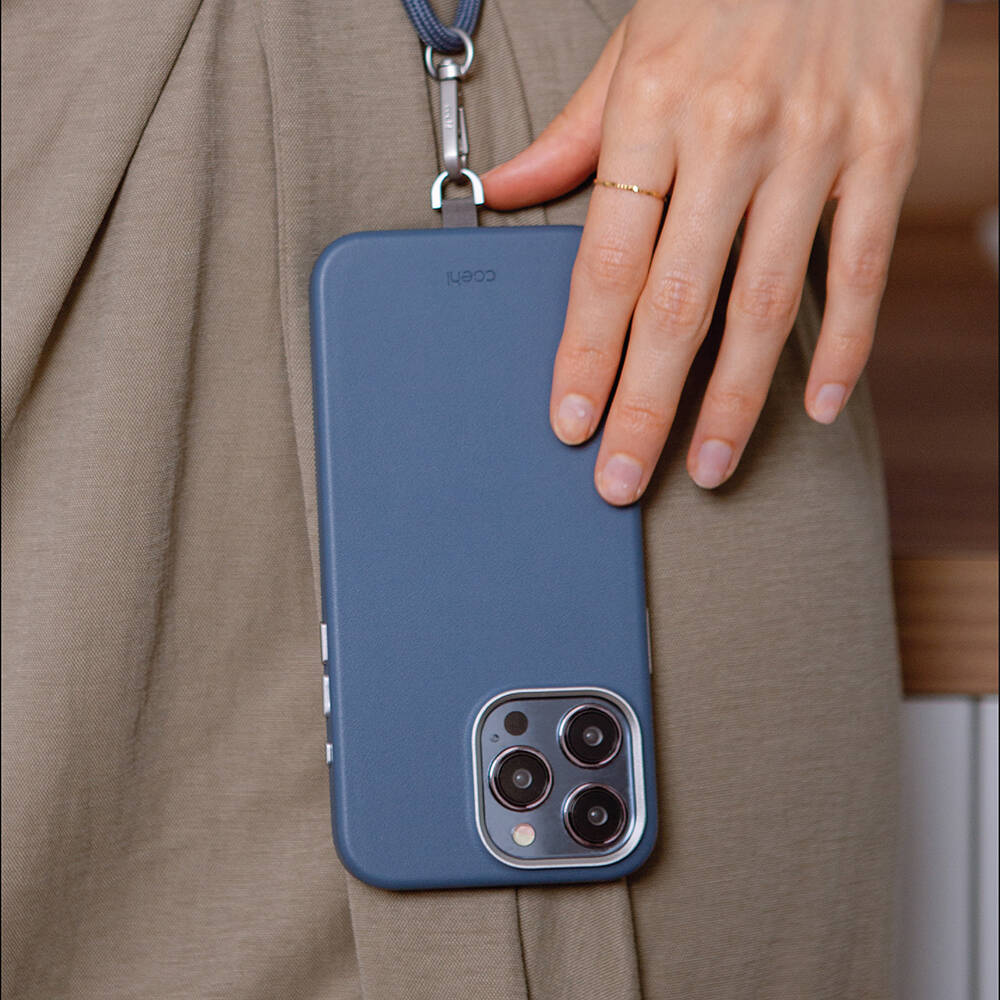 iPhone 15 Pro Max Kılıf M-safe Şarj Özellikli Soft Arka Yüzey Askı İpli Coehl Muse Kılıf