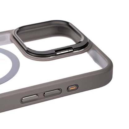iPhone 15 Pro Max Kılıf M-safe Şarj Özellikli Standlı Zore M-safe Klon Lensli Kılıf