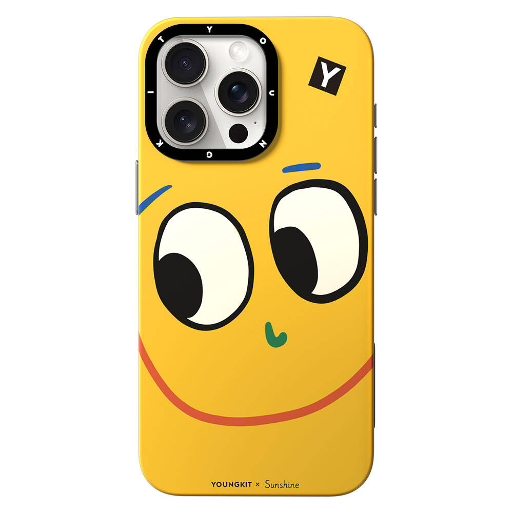 iPhone 15 Pro Max Kılıf M-safe Şarj Özellikli Sunshine Tasarımlı Youngkit Daily Happy Serisi Kılıf