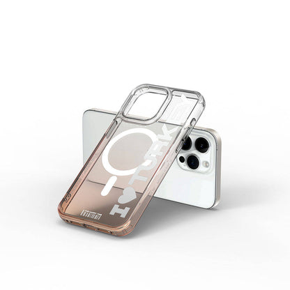 iPhone 15 Pro Max Kılıf M-safe Şarj Özellikli Transparan Renk Geçişli Wiwu Turkey C Serisi Kılıf