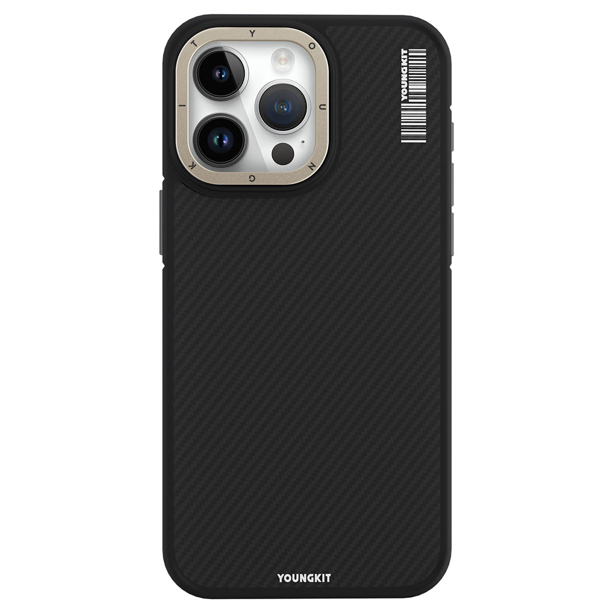 iPhone 15 Pro Max Kılıf M-safe Şarj Özellikli YoungKit 600D Kevlar Kılıf