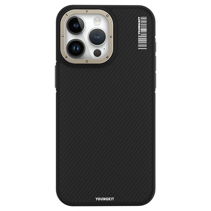 iPhone 15 Pro Max Kılıf M-safe Şarj Özellikli YoungKit 600D Kevlar Kılıf