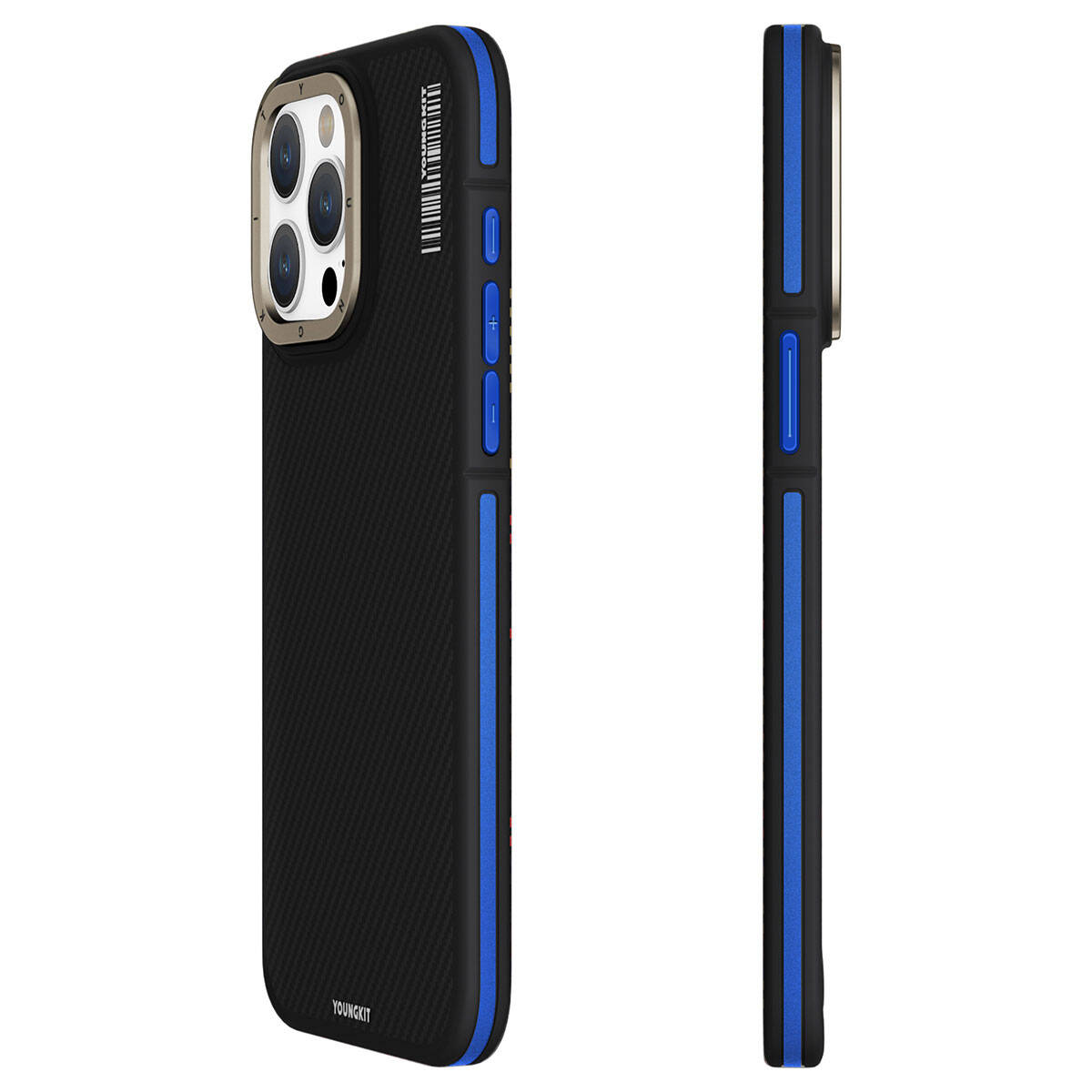 iPhone 15 Pro Max Kılıf M-safe Şarj Özellikli YoungKit 600D Kevlar Kılıf