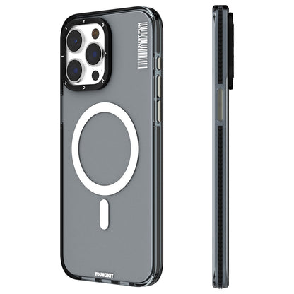 iPhone 15 Pro Max Kılıf M-safe Şarj Özellikli YoungKit Crystal Color Serisi Kılıf