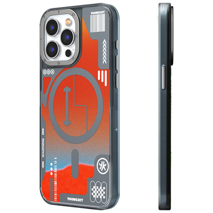 iPhone 15 Pro Max Kılıf M-safe Şarj Özellikli YoungKit Galaxy Serisi Kılıf