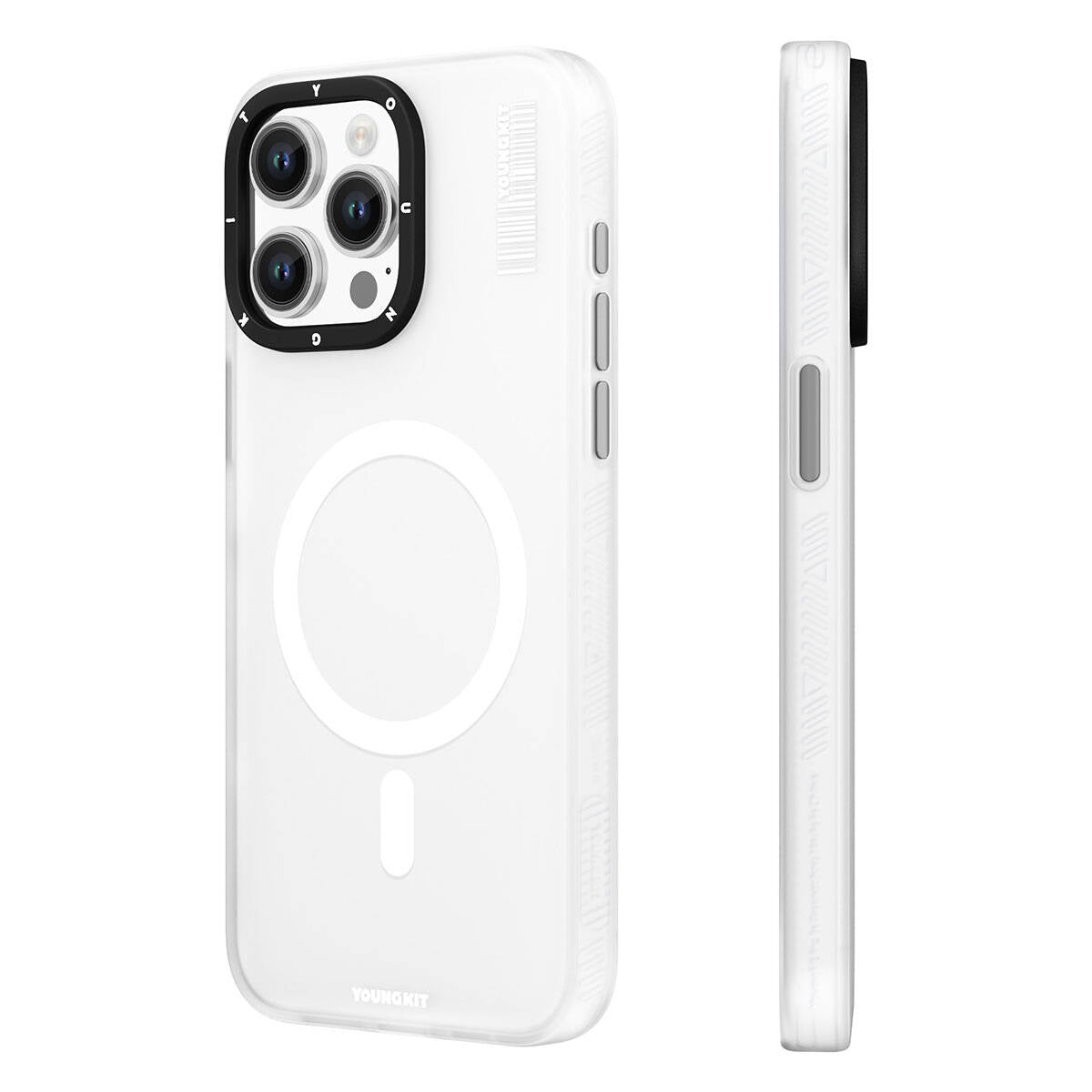 iPhone 15 Pro Max Kılıf M-safe Şarj Özellikli Youngkit Hidden Sand Serisi Kılıf
