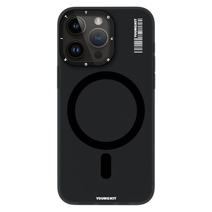 iPhone 15 Pro Max Kılıf M-safe Şarj Özellikli Youngkit Hidden Sand Serisi Kılıf