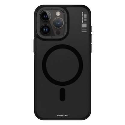 iPhone 15 Pro Max Kılıf M-safe Şarj Özellikli Youngkit Rock Sand Serisi Kılıf