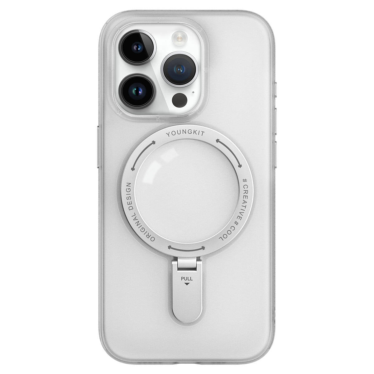 iPhone 15 Pro Max Kılıf M-safe Şarj Özellikli Youngkit Rock Serisi Kılıf