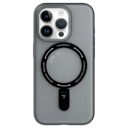 iPhone 15 Pro Max Kılıf M-safe Şarj Özellikli Youngkit Rock Serisi Kılıf