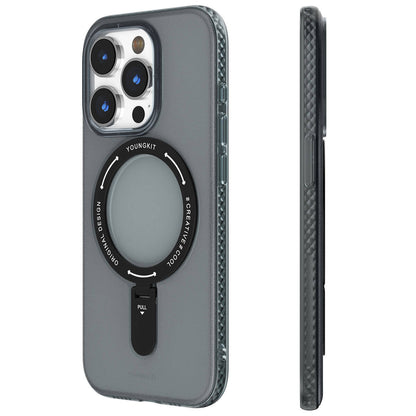 iPhone 15 Pro Max Kılıf M-safe Şarj Özellikli Youngkit Rock Serisi Kılıf