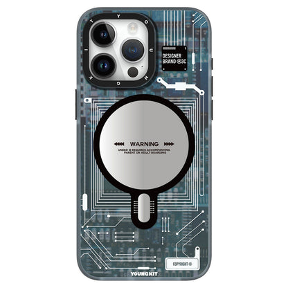 iPhone 15 Pro Max Kılıf M-safe Şarj Özellikli YoungKit Technology Serisi Kılıf
