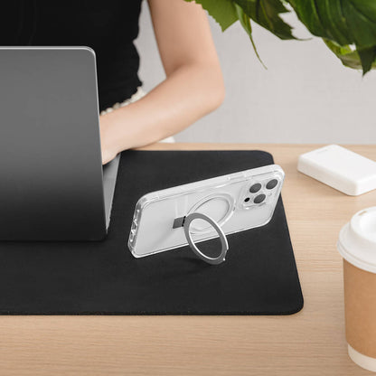 iPhone 15 Pro Max Kılıf M-safe Şarj Özellikli Yüzük Standlı Lisanslı Switcheasy Magstand-M Kılıf