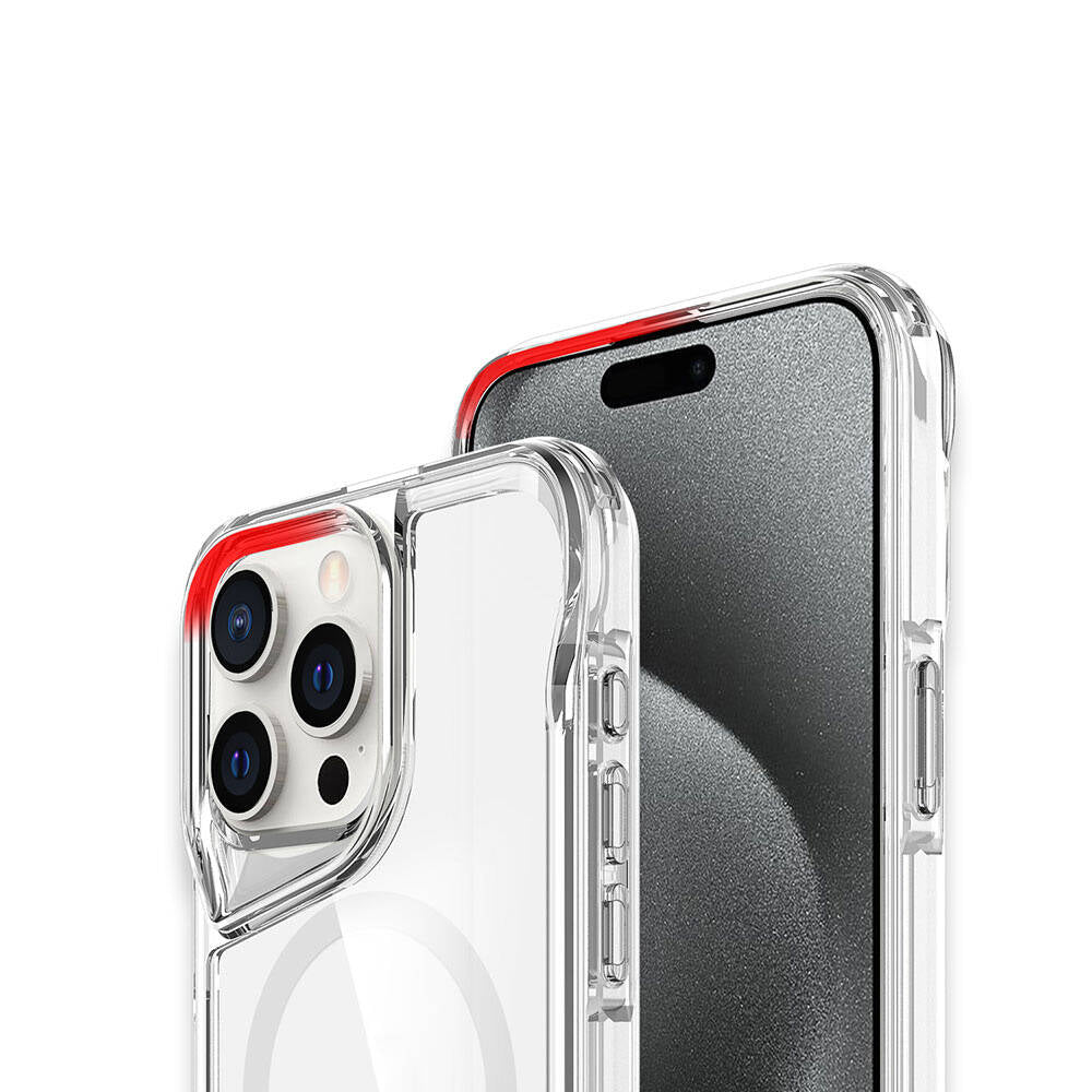 iPhone 15 Pro Max Kılıf M-safe Şarj Özellikli Zore T-Max Standlı Kılıf