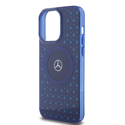 iPhone 15 Pro Max Kılıf Mercedes Benz Orijinal Lisanslı M-safe Şarj Özellikli Çift Katmanlı Mini Yıldız Desenli Kılıf
