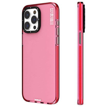 iPhone 15 Pro Max Kılıf Pürüzsüz Düz Arka Yüzey YoungKit Crystal Color Serisi Kılıf