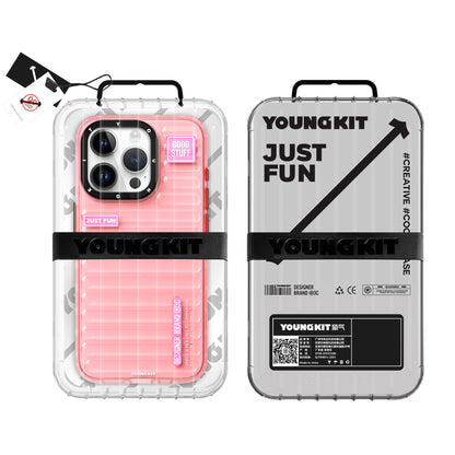 iPhone 15 Pro Max Kılıf Şeffaf Renkli Tasarım YoungKit Fluorite Serisi Kılıf