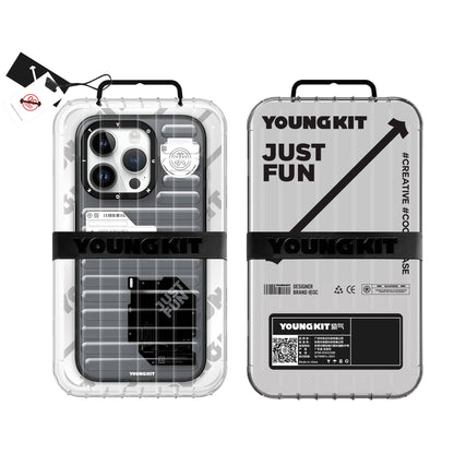 iPhone 15 Pro Max Kılıf Şeffaf Renkli Tasarım YoungKit Fluorite Serisi Kılıf