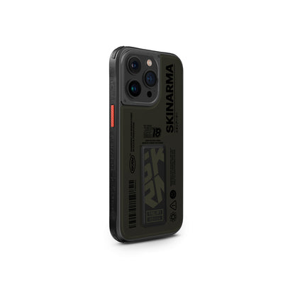 iPhone 15 Pro Max Kılıf SkinArma Desenli Airbag Tasarımlı Standlı Spunk Kılıf